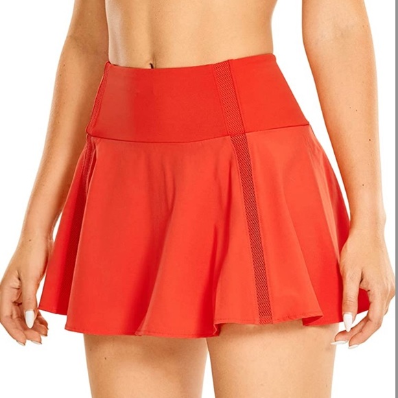CRZ YOGA Skirts Nwt Crz Yoga Red High Waisted Tennis Mini Pleated